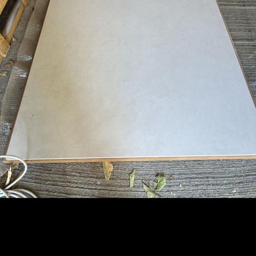 Tabletop surface new granite and teak for outdoor use