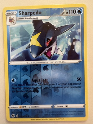 Sharpedo Pokemon Card like new