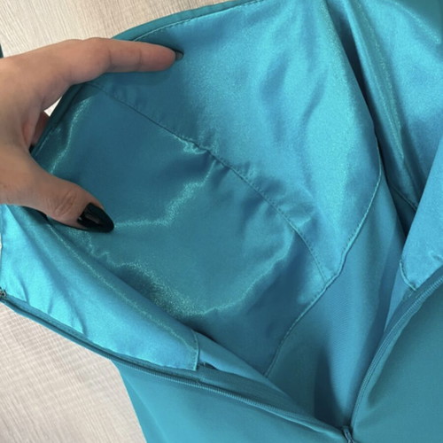 Maxi evening dress DF Farmakis like new, turquoise, size 54