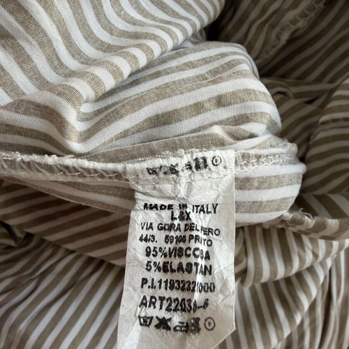 Striped palazzo pants like new, beige/white, size S