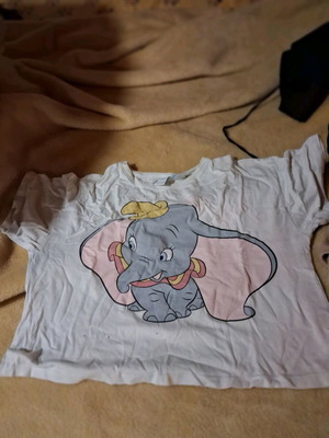 Zara kids t shirt with Dumbo print used, gray, age 13-14