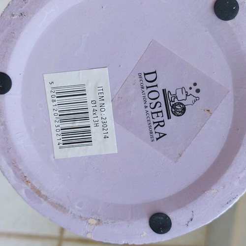 Ceramic purple flowerpot like new without hole