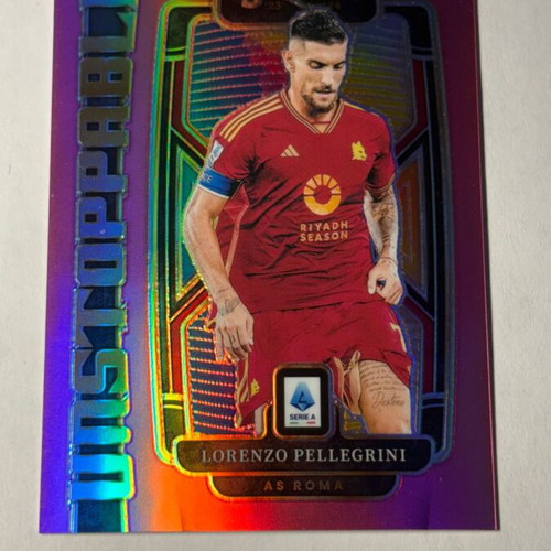 Lorenzo Pellegrini Unstoppable Prizm Select 2023-24 AS Roma card like new