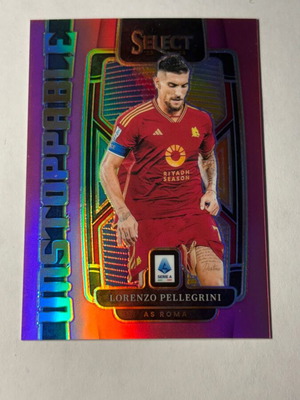 Lorenzo Pellegrini Unstoppable Prizm Select 2023-24 AS Roma card like new