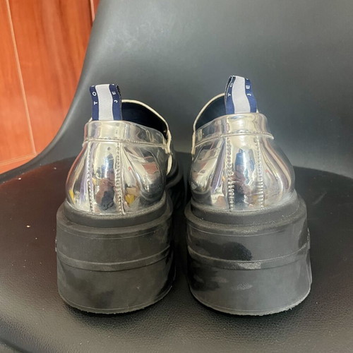 Tommy Hilfiger Metallic Silver Chunky Loafers like new