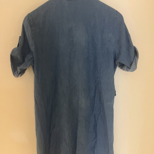 Short Sleeve Denim Dress like new, size Large, blue