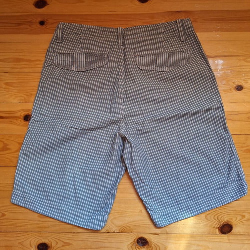 Zara striped bermuda shorts, white and grey, size S