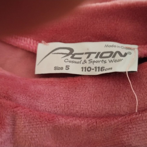 Velour tracksuit size 5, pink