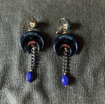 Moon earrings new, blue