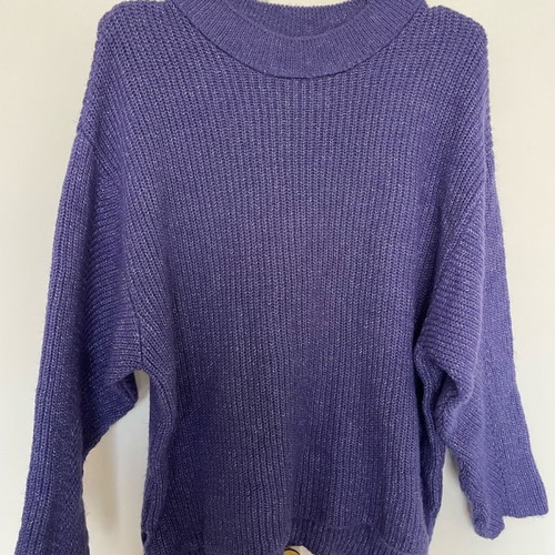 Women's knitted sweater used, purple, size XS