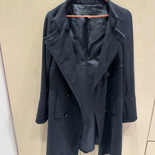 Zara light coat small navy blue used