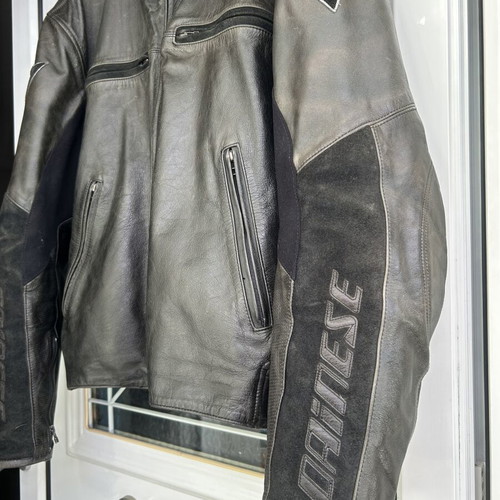 Dainese leather motorcycle jacket with lining