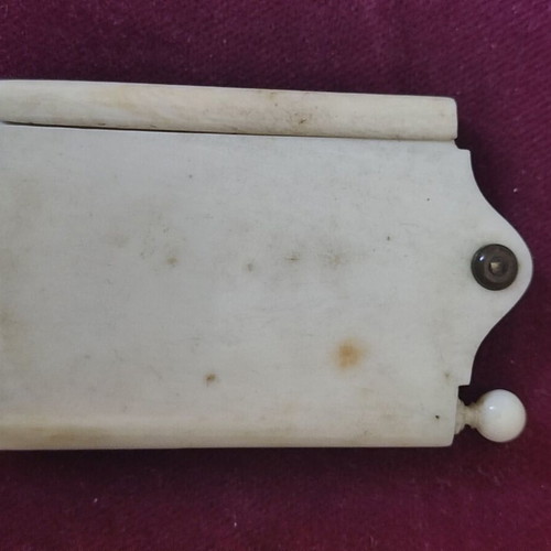 French bone notebook used, circa 1880