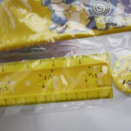 Pokemon School Kit vintage 1998 με κασετίνα, χάρακα και σβήστρα Nintendo καινούργιο
