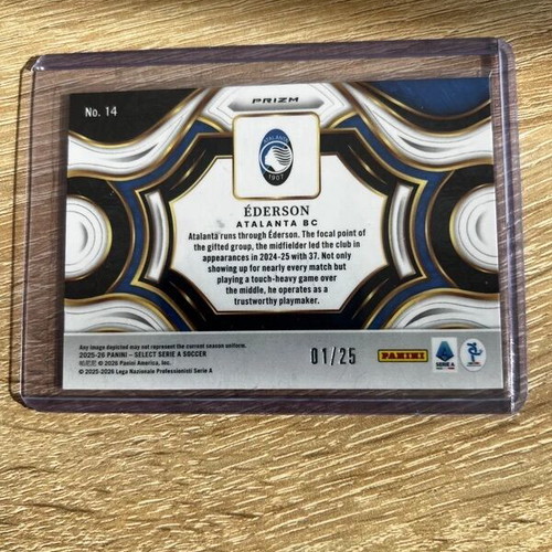 Éderson Atalanta Panini Select Snapshots Pink Parallel card like new