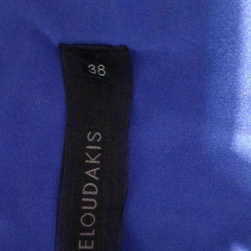 Veloudakis dress like new, blue, with impressive sleeve and lining