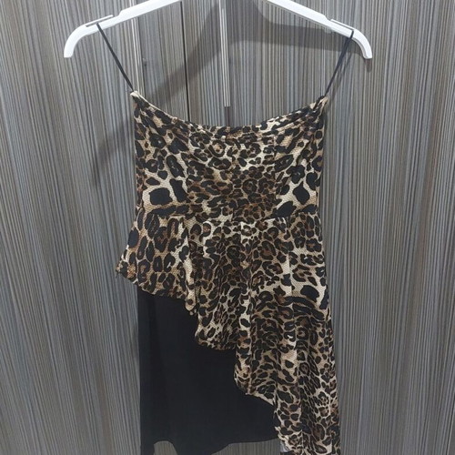 Mini Strapless Leopard Print Dress with Black by Reline like new