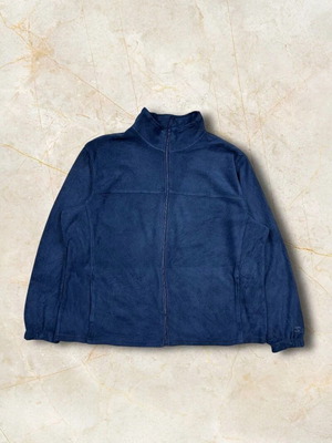 Starter Vintage Fleece Jacket Men XL Blue Used Outdoor Full Zip Navy Blue
