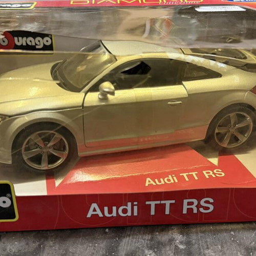 Burago Audi TT RS collectible toy car like new, box damaged