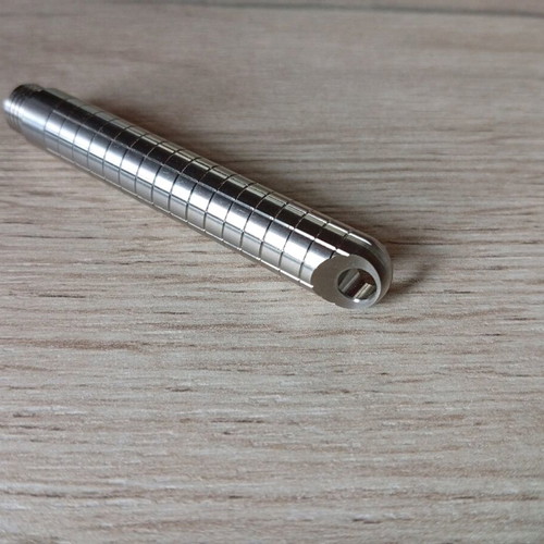 Mini titanium pen like new with Frag Pattern and carbide tip