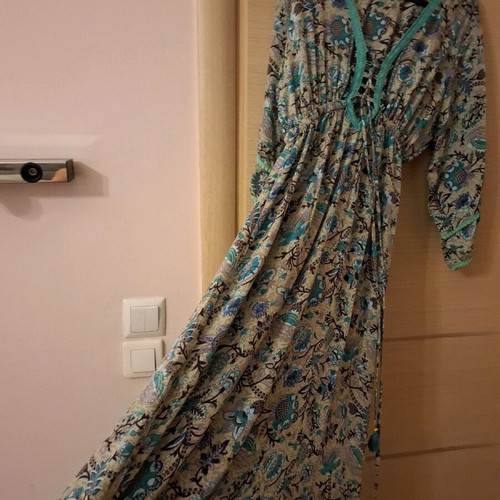 Satin dress multicolor new Ble Resort Collection size M