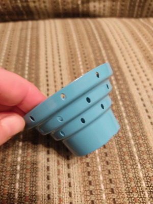 Metal tealight holder, blue