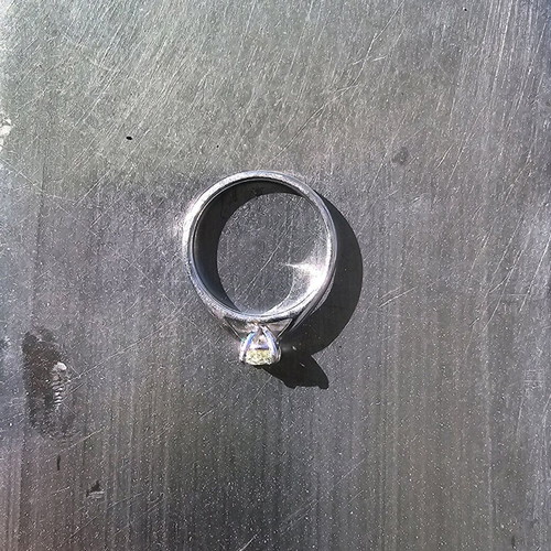 Solitaire ring 0.52ct like new, platinum 4.5g