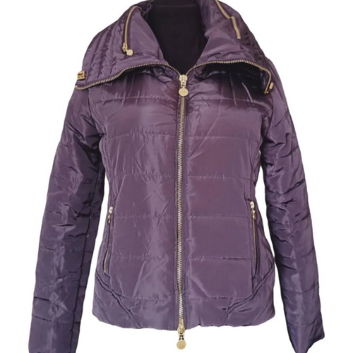 Zuiki women's short jacket size M like new, purple with gold zipper