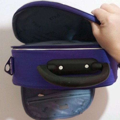 Small travel suitcase purple like new with many compartments