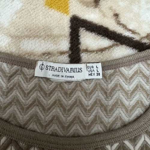 Stradivarius long-sleeve blouse new, white, slim fit S-M