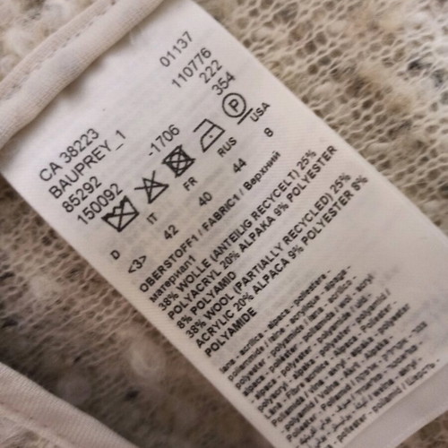 Drykorn Bouclé Wool Coat beige, like new, oversized