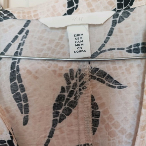 Gofre tunic dress H&M like new, white and beige, size M