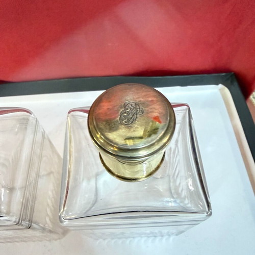 Bottles with silver English caps like new