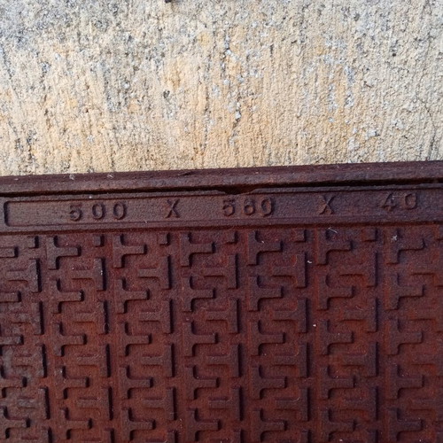 Manhole Cover with Frame New, Cast Iron, 500x560x40 mm
