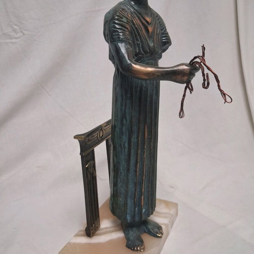 Massive Bronze Charioteer of Delphi used on onyx base