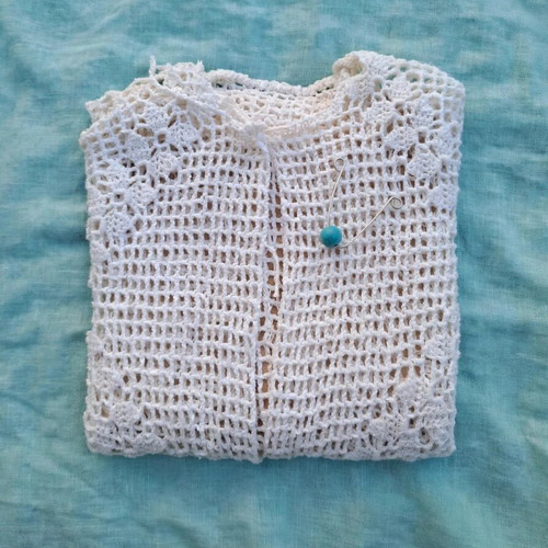 Cotton handmade cardigan by Vana's Woven Waves