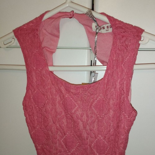Miss Ebito beautiful youth dress with lace coral new