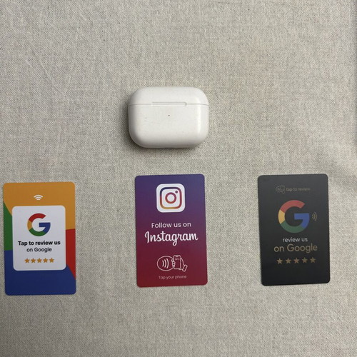 Review Cards new, hard plastic credit card size
