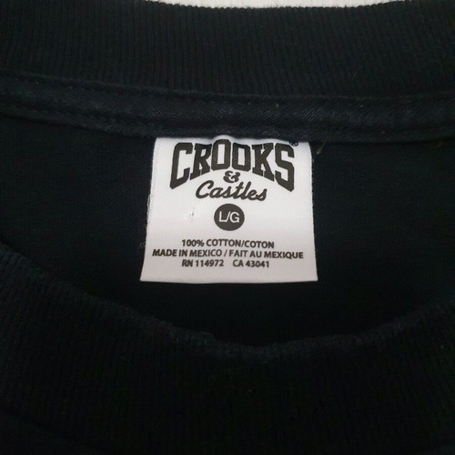 Crooks & Castles long-sleeve L like new, black and white