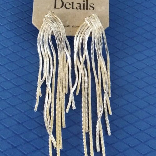 Earrings like new, silver, approximately 10 cm long