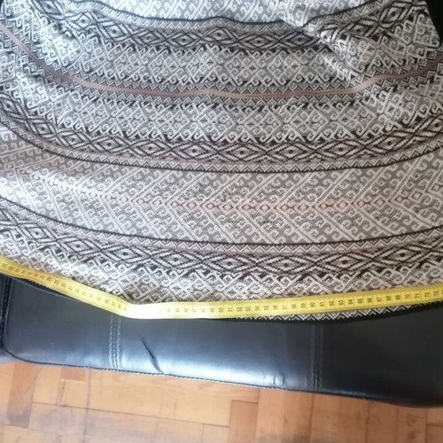 Peruvian Connection cotton dress used, black and beige, size L