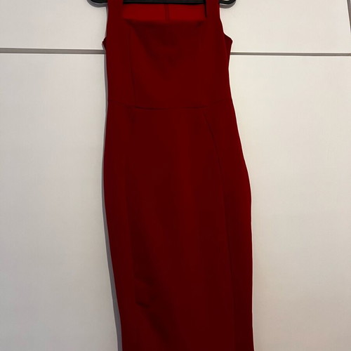 Trendyol midi dress used, red, size 34/36