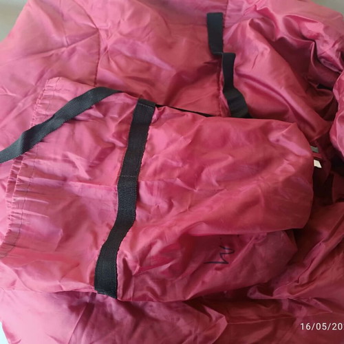 Camping set with sleeping bag, pillow and aluminum mat like new