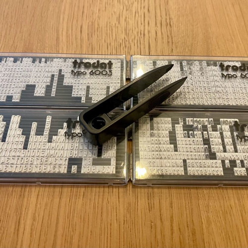 Trodat stamp replacement parts used, 4 plates for 3mm and 4mm