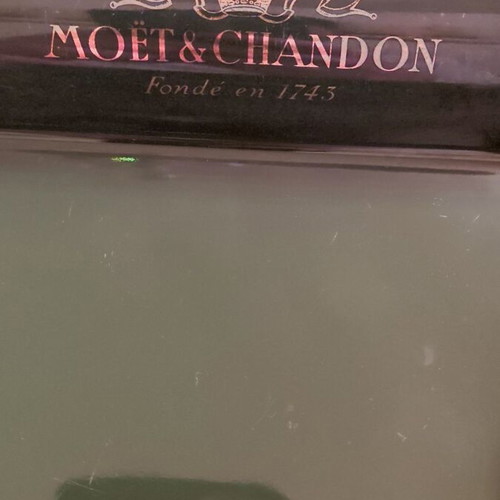 Vintage Moët & Chandon ashtray used, green with gold detail