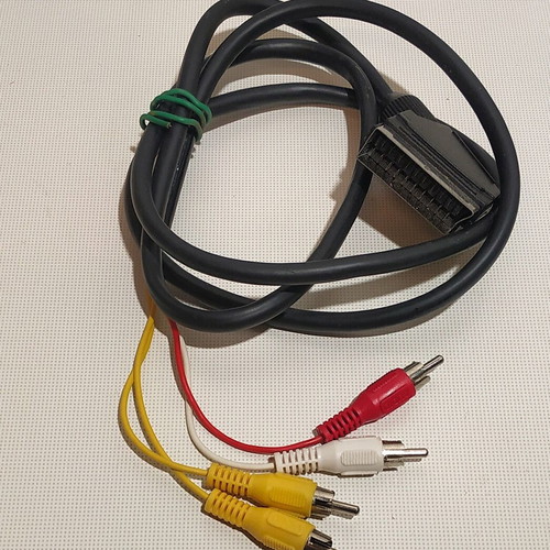 SCART TV cable with 4 RCA plugs