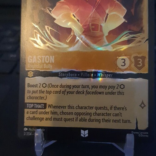 Gaston Frightful Bully 2/204 Whispers in the Well Cold Foil card like new