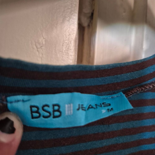 BSB blouse used, size M, brown and green