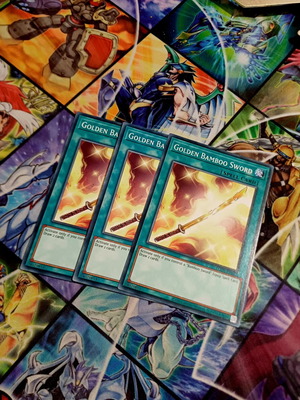 Golden Bamboo Sword playset, near mint condition, 3 cards