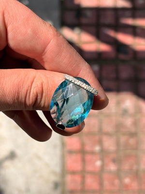 Silver ring 925 used, size 16/56, zircon stones